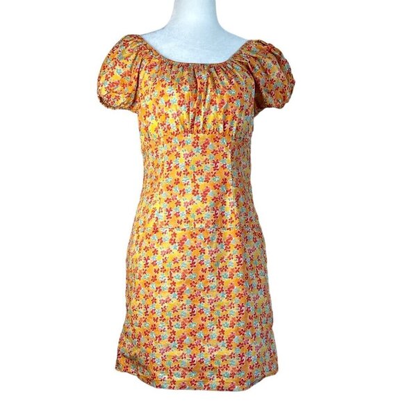 Caroline Constas Calla Mini Dress in Orange Medium Womens floral - Picture 6 of 15